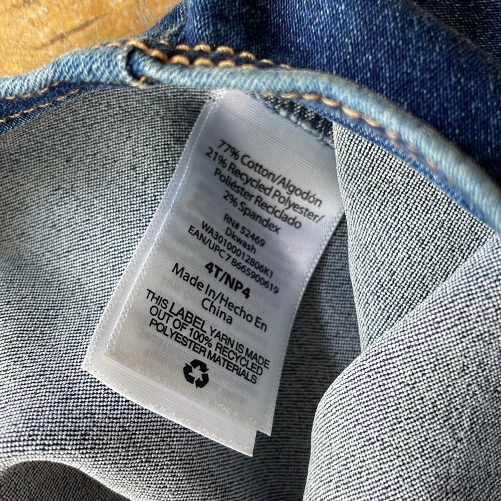 Wonder Nation girls denim jumper 4t - Picture 4 of 5
